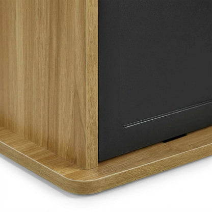Modern Brown TV Stand with 3 Storage Cabinets and Shelf for 55-Inch TVs