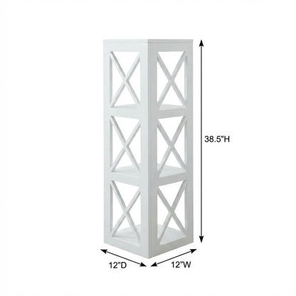 Modern 3-Tier Corner Bookcase with Durable Non-Lead Base Paint