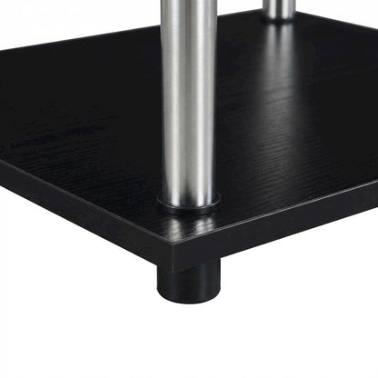 Black Deluxe Student Desk With Shelves And Modern Design