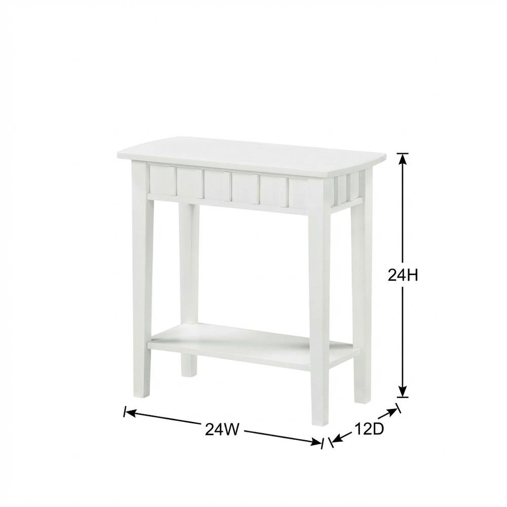 Wooden End Table with Flat Surface for Living Room and Bedroom Use
