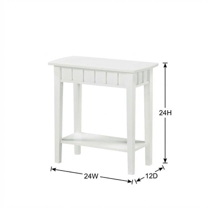 Wooden End Table with Flat Surface for Living Room and Bedroom Use