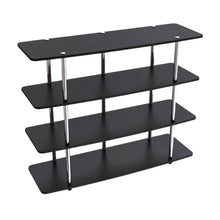 Black No Tools XL Highboy TV Stand for TVs up to 55 Inches with 4 Tiers