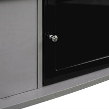 Gray TV Stand with 3 Cabinets and Shelf for 55-Inch TVs