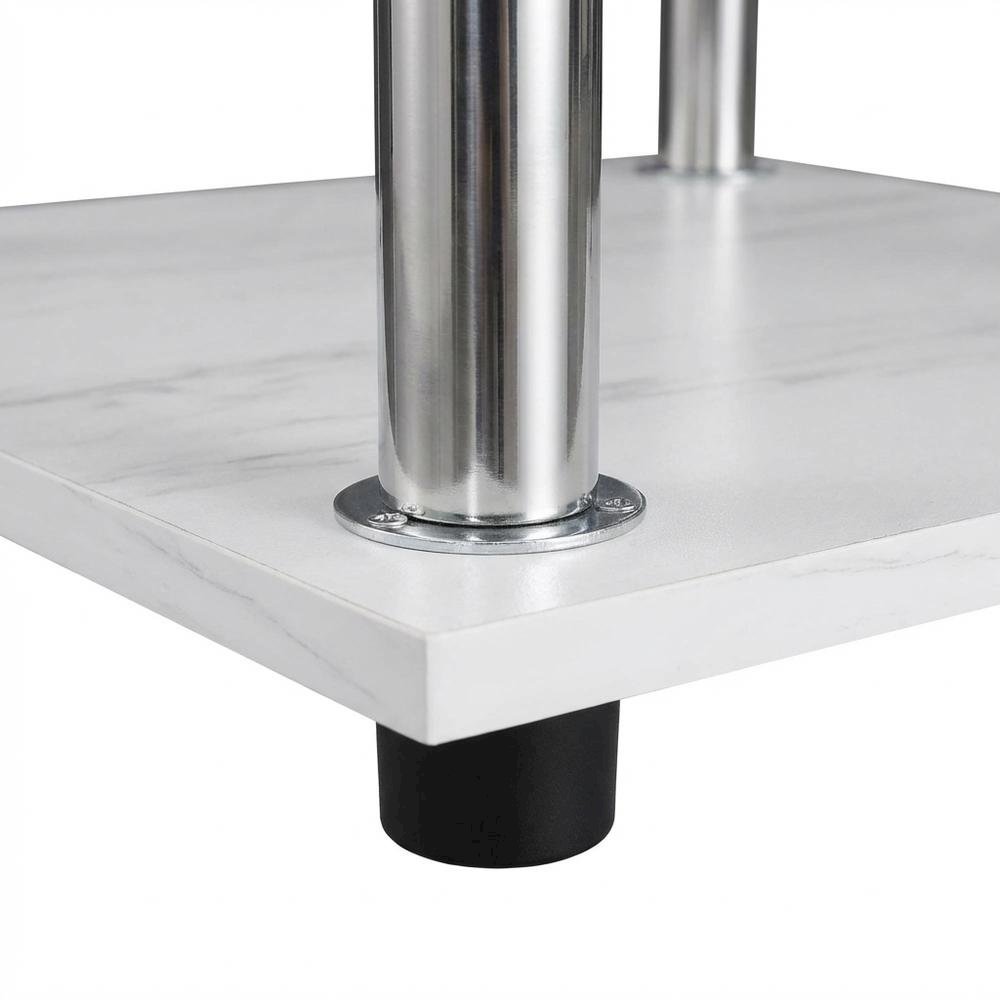White Student Desk With Shelves, 60-Inch Deluxe Workspace With Melamine Surface