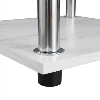 White Student Desk With Shelves, 60-Inch Deluxe Workspace With Melamine Surface