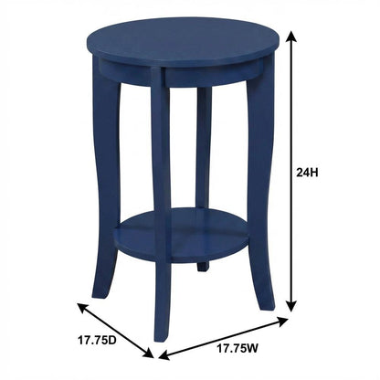 Round End Table with Smooth Surface and Durable Construction