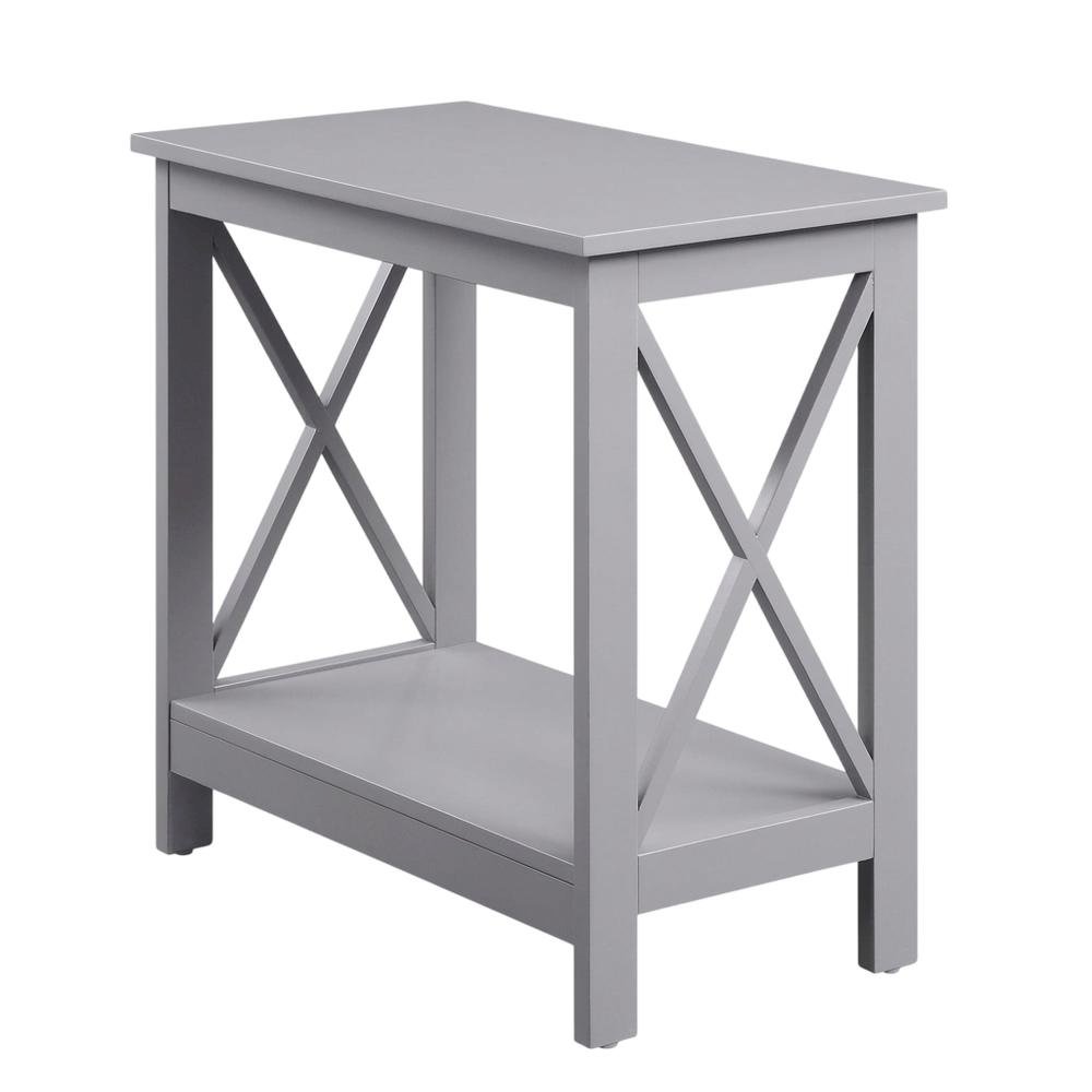 Wooden end table with shelf for living room or bedroom use