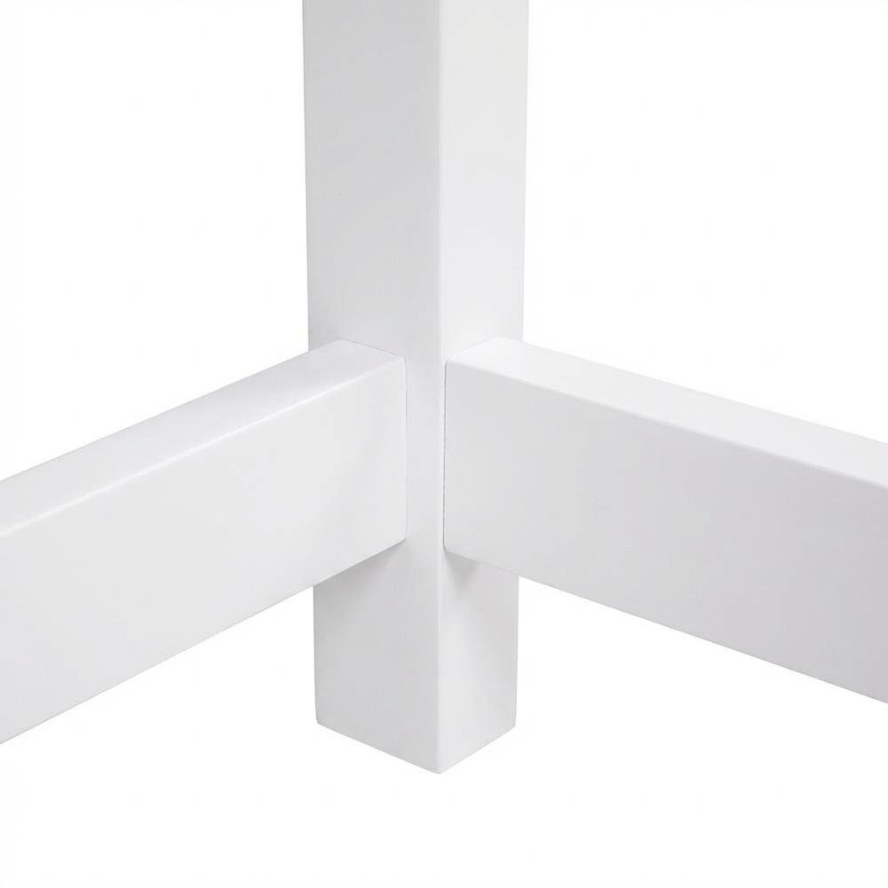 White 2 Tier Desk With Contemporary Design And Durable Particle Board