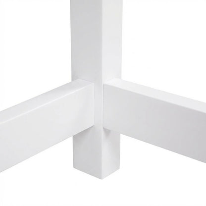 White 2 Tier Desk With Contemporary Design And Durable Particle Board