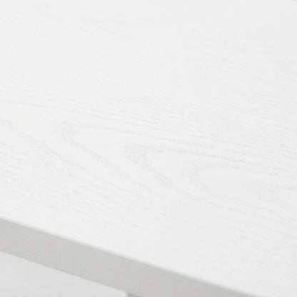 White Trestle Desk With Built-In Charging Station And Melamine Surface