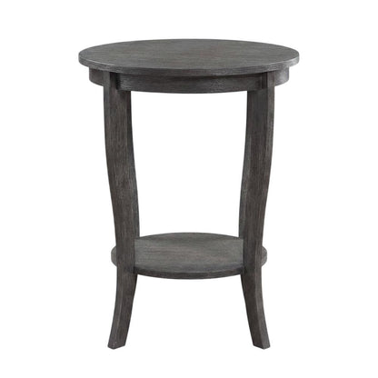 Vintage-Style Round End Table for Living Room or Bedroom
