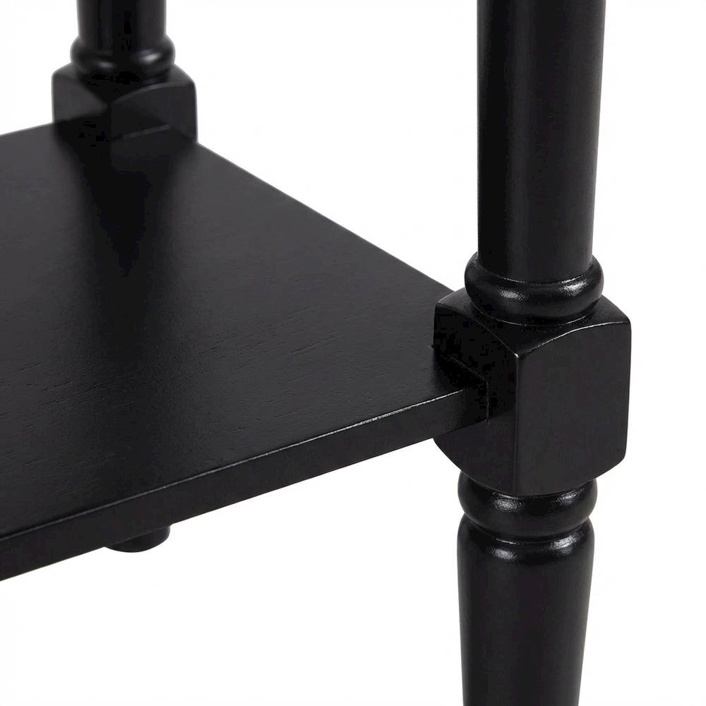 Black Hall Table, Rubberwood and MDF, Slim Entryway Console