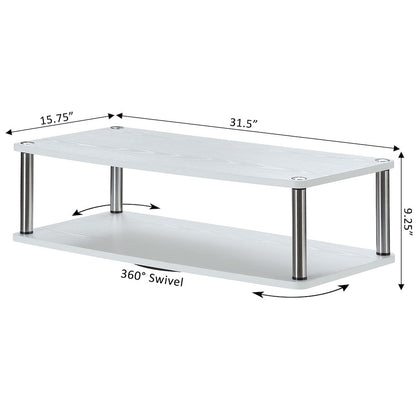 Designs2Go XL Double Tier Swivel Riser for TVs up to 37 Inches