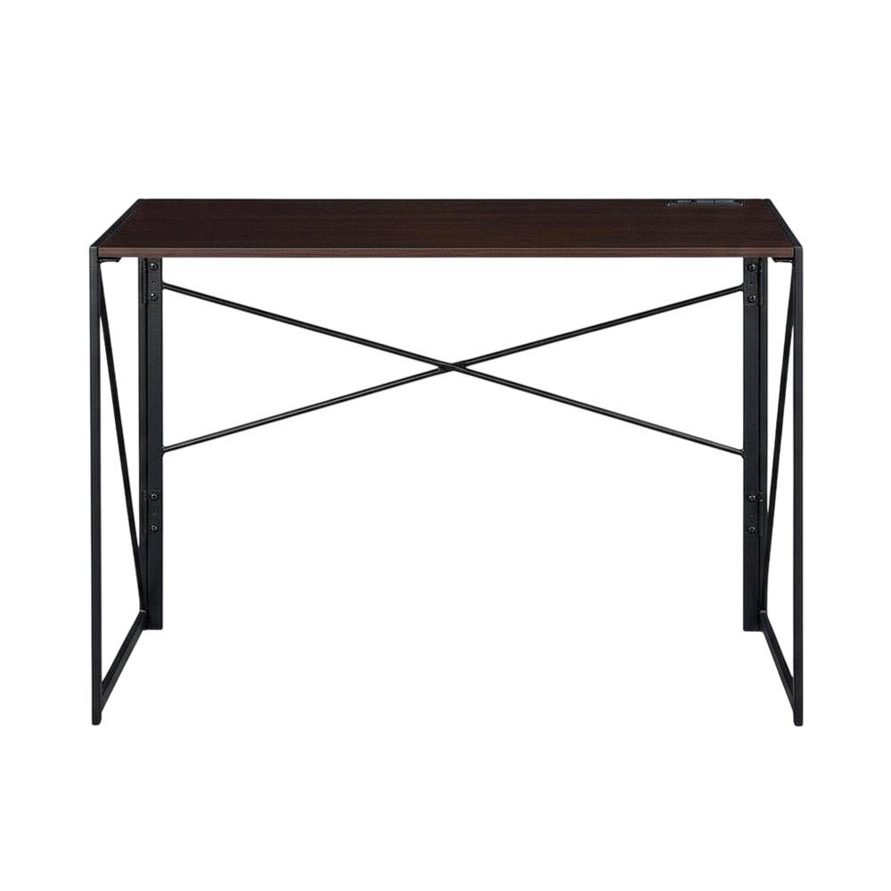 Foldable Office Desk With Built-In Outlets And Usb Ports