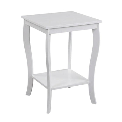 White square end table with modern design and sturdy construction