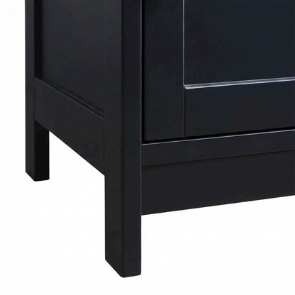 Wooden End Table with Cabinet for Living Room or Bedroom Use