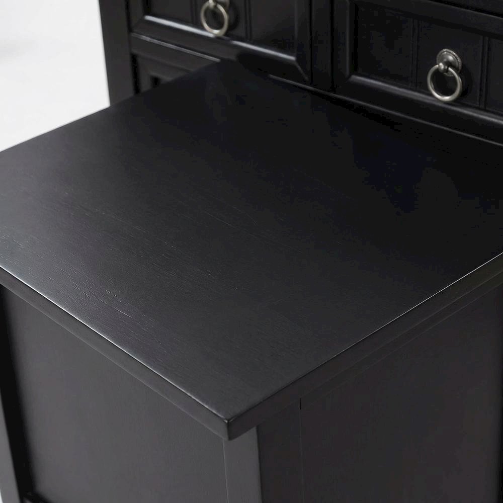 Black Hall Table, Rubberwood and MDF, Slim Entryway Console