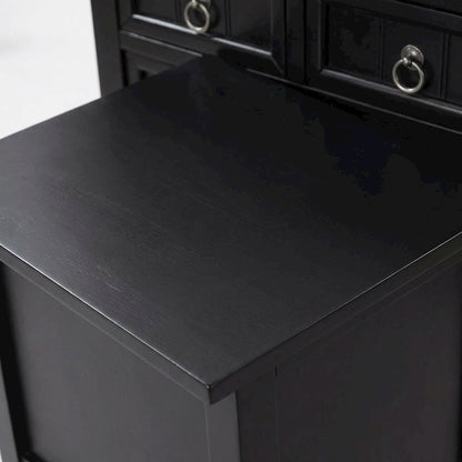 Black Hall Table, Rubberwood and MDF, Slim Entryway Console