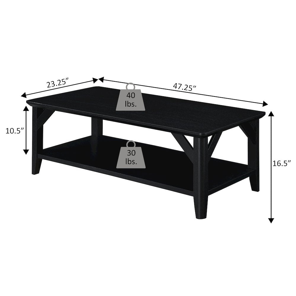 Winston Coffee Table with Shelf