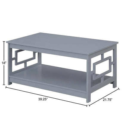 Gray Coffee Table with MDF Shelf and Storage Space in Multiple Finishes