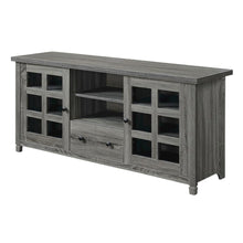 Contemporary Gray TV Stand with 1 Drawer, Storage Cabinets and Shelves