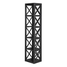 Wooden 5-Tier Corner Bookcase with Non-Lead Base Paint Finish, Spacious Storage