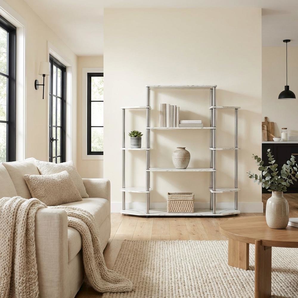 Contemporary Wall Unit Bookshelf with Modern Storage and Display Space