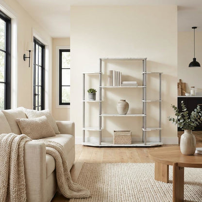 Contemporary Wall Unit Bookshelf with Modern Storage and Display Space