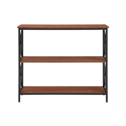 Powder Coated Metal 3-Tier Bookcase with Non-Lead Paint Finish