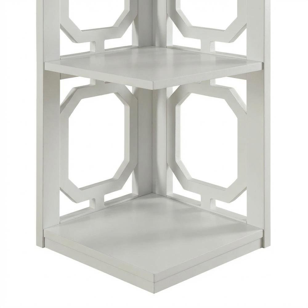 5-Tier Corner Bookcase with Durable Non-Lead Paint Finish