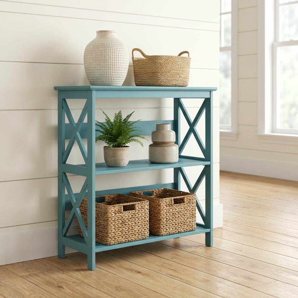 Wooden 3-Tier Bookcase with Non-Lead Finish for Stylish Storage