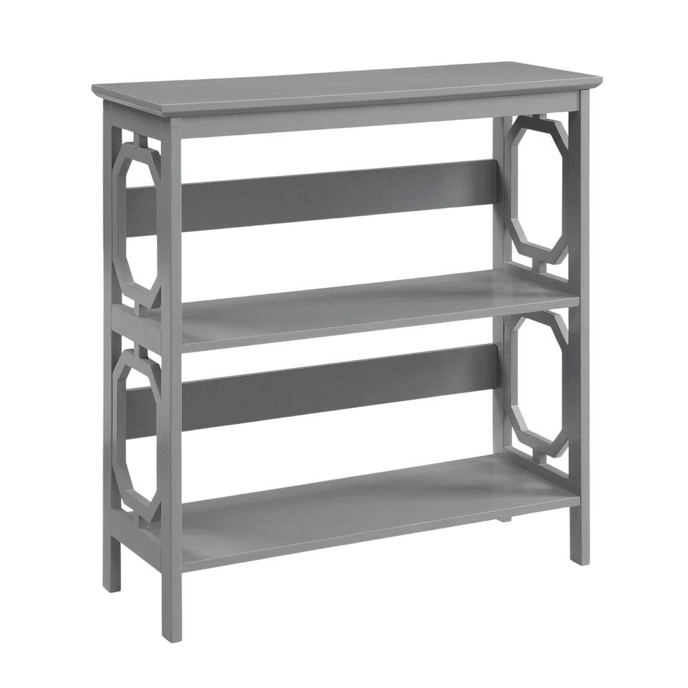 Wooden 3 Tier Bookcase with Non-Lead Base Paint for Living Room Use