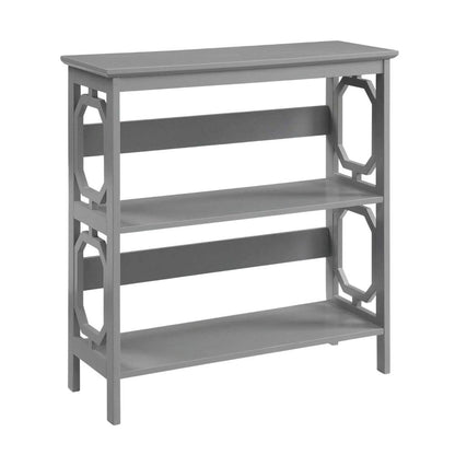 Wooden 3 Tier Bookcase with Non-Lead Base Paint for Living Room Use
