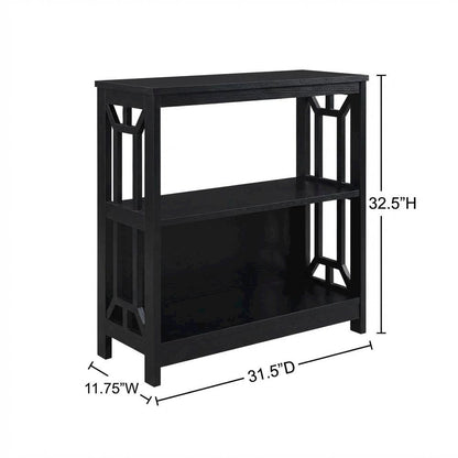 Wooden 3-Tier Bookcase with Non-Lead Base Paint for Stylish Storage