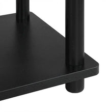Black Student Desk, Shelves With Melamine Surface, Stainless Steel Accents