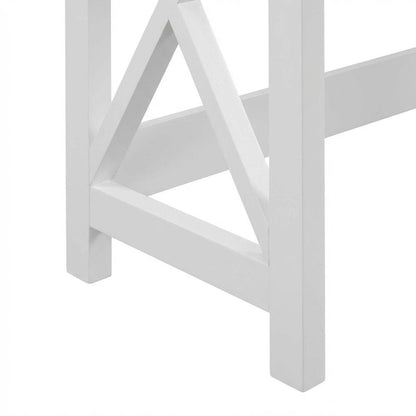 White Office Desk With Charging Station And Mdf Surface For Workspace