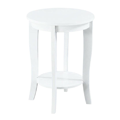 Round End Table with Smooth Surface and Compact Design