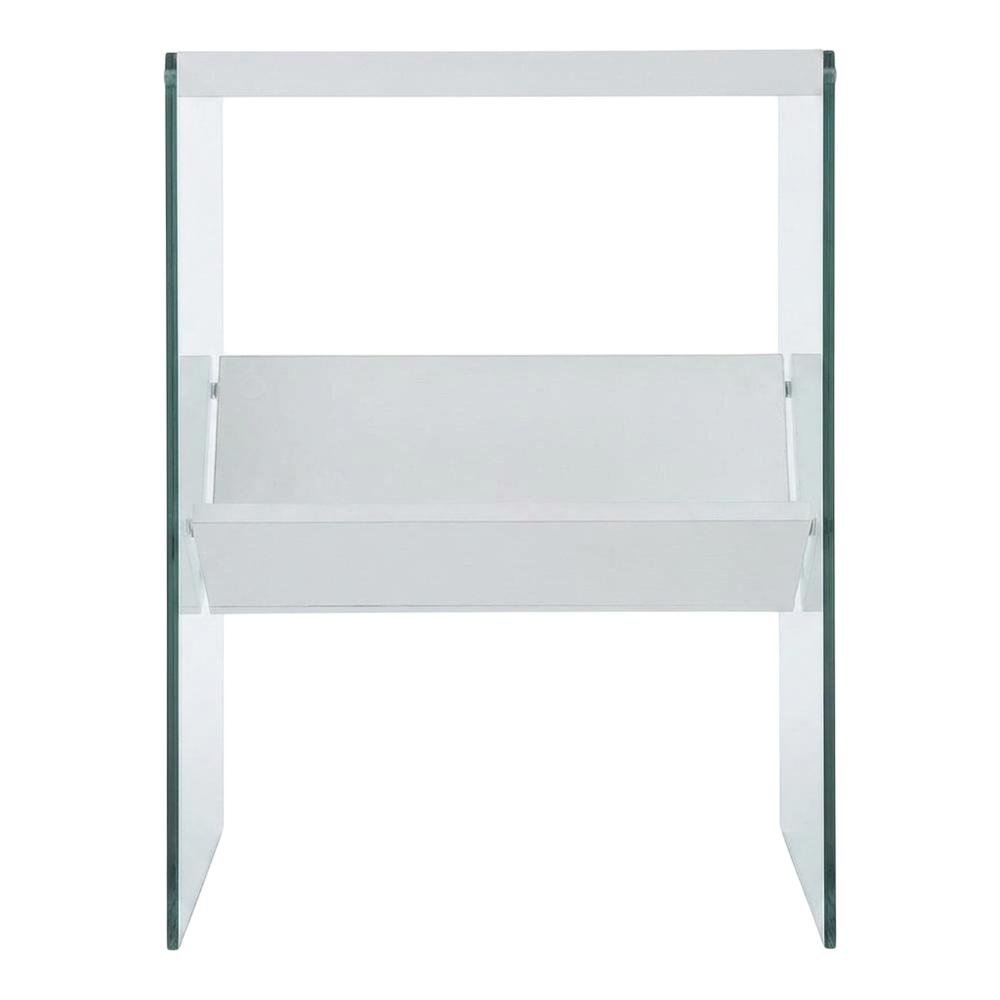 Black Wood End Table with Storage Shelf and Modern Design