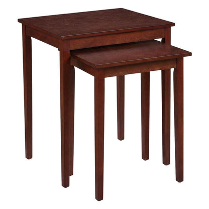 Wood Finish End Tables with Storage Shelves for Living Room and Bedroom