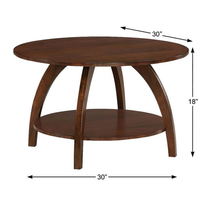 Aldrin Scandinavian Coffee Table with Under Shelf and Solid Build