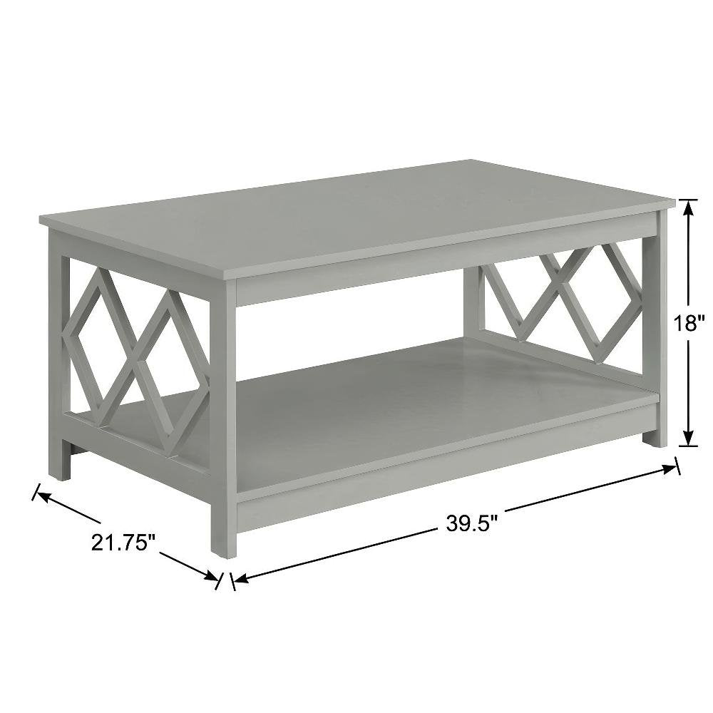 Gray Particle Board Coffee Table with Contemporary Design and Durable Finish