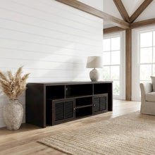 Espresso TV Stand with Bamboo Door and Melamine Veneer Finish for Flat Screens