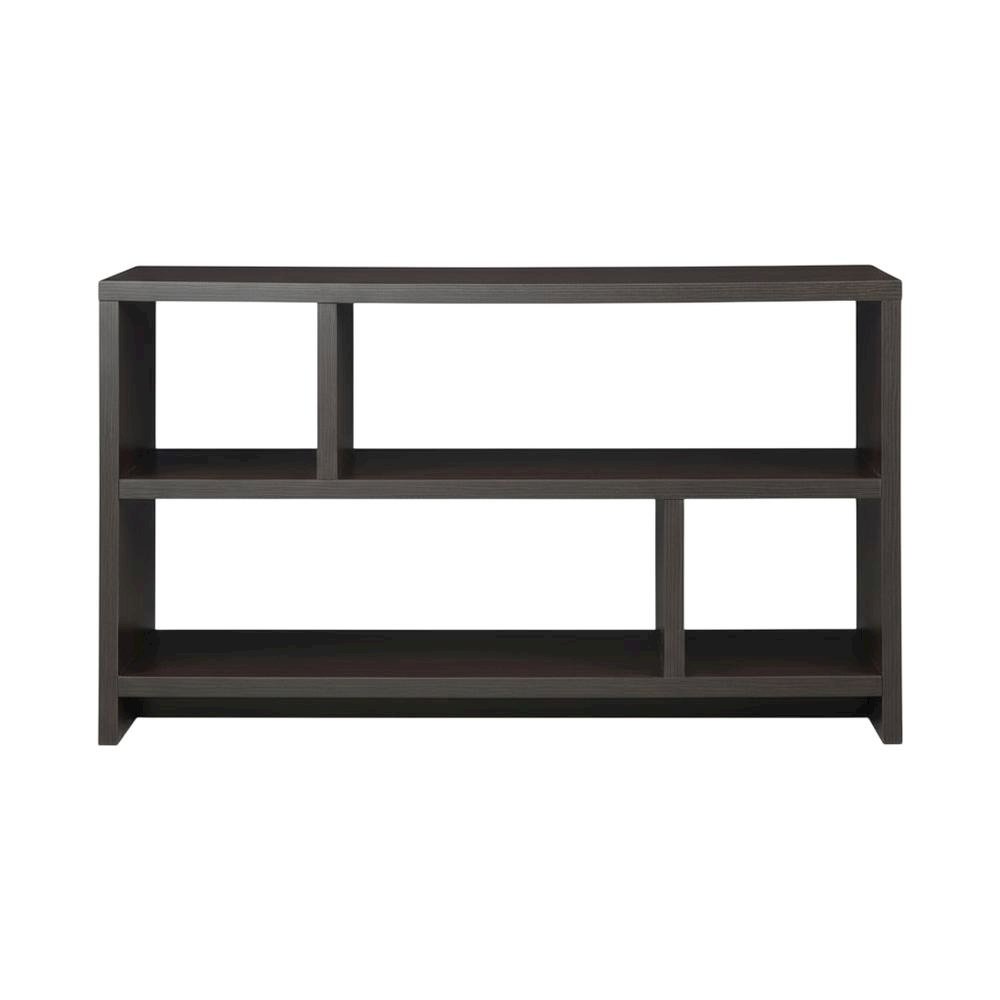 Espresso TV Stand Console with MDF and Melamine Veneer Finish for 50-Inch TVs