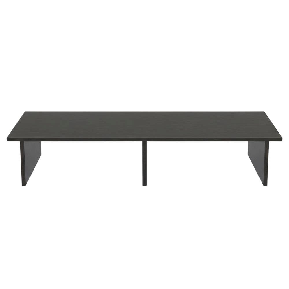 Black TV/Monitor Riser for Screens Up to 43 Inches with Durable Melamine Veneer