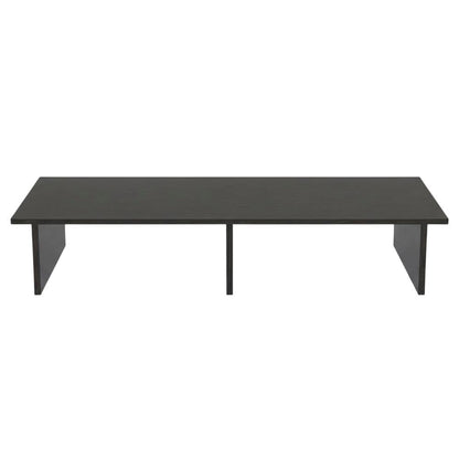 Black TV/Monitor Riser for Screens Up to 43 Inches with Durable Melamine Veneer