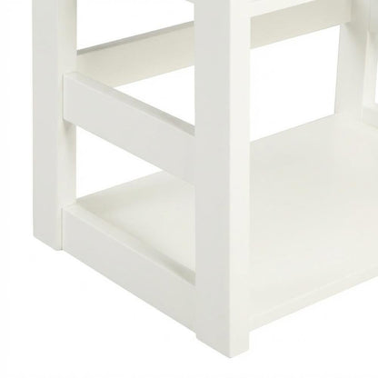 Wooden Trestle Bookcase with Melamine Veneer and MDF Finish for Home Storage