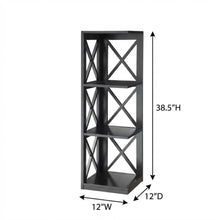 Corner Bookcase in Finish with 3 Shelves for Compact Storage