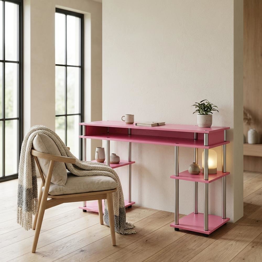 Laminated Student Desk, Steel Poles, Plastic Elements Suitable For Home Office
