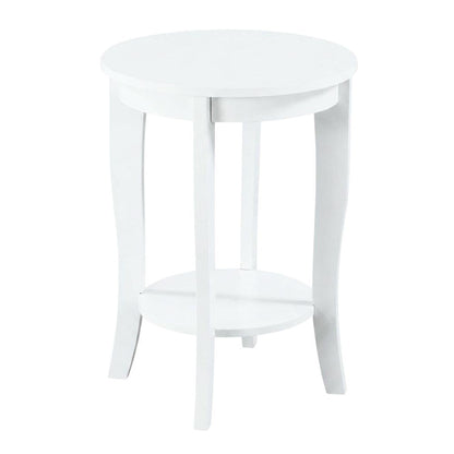 Round End Table with Smooth Surface and Compact Design