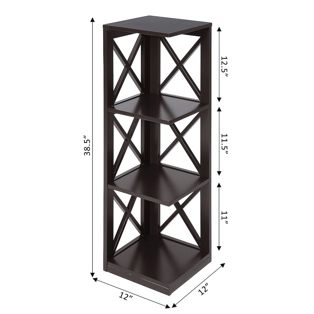 Oxford 3 Tier Corner Bookcase